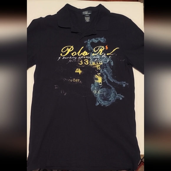 Vintage blue Polo Ralph Lauren polo cotton shirt XL in boy's, small in men's - Picture 2 of 7